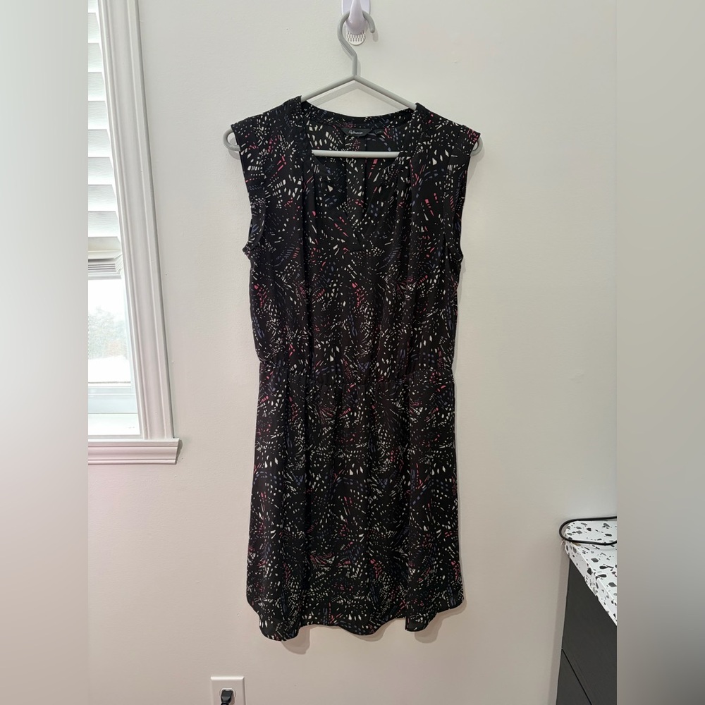 Reitmans Black Dress with Red and White Accents